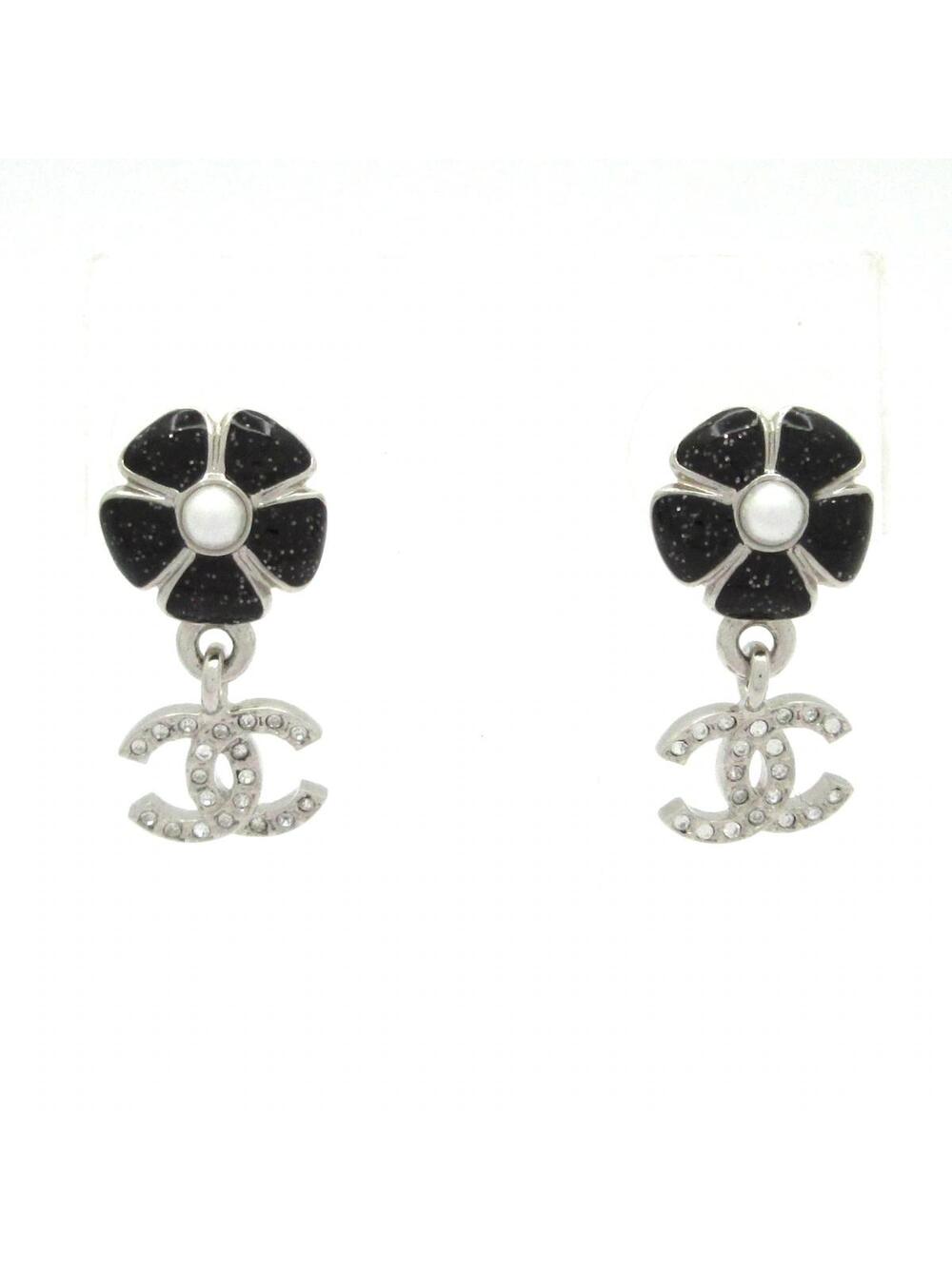 Chanel Silver Black White Hardware Faux #367687C68B